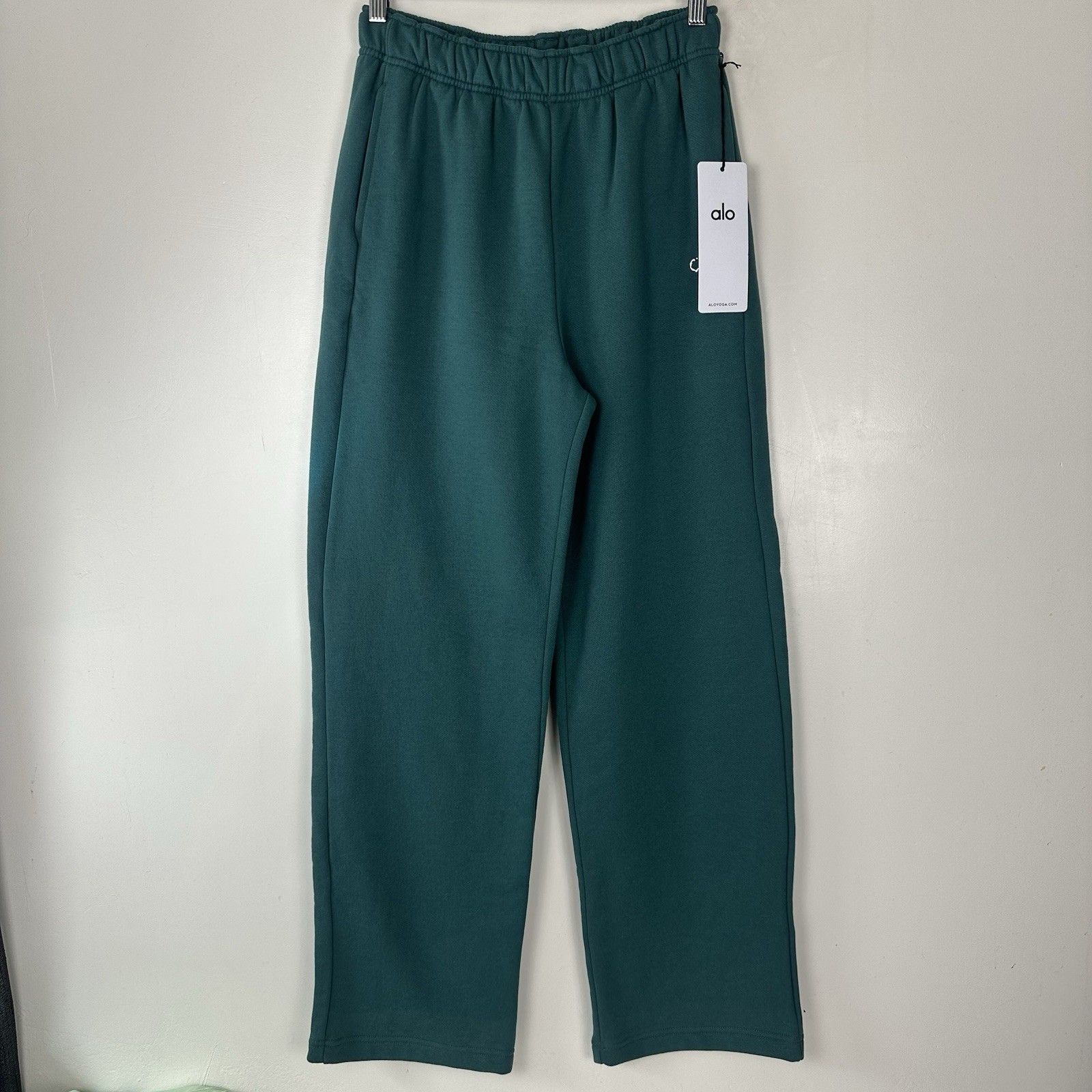 Alo Yoga Accolade Sweatpant Straight Leg Xs Winter Ivy Minimalist Athleisure